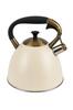 Traditional Stainless Steel Kettle 3L Loud Whistle Beige-Gold Gas Induction
