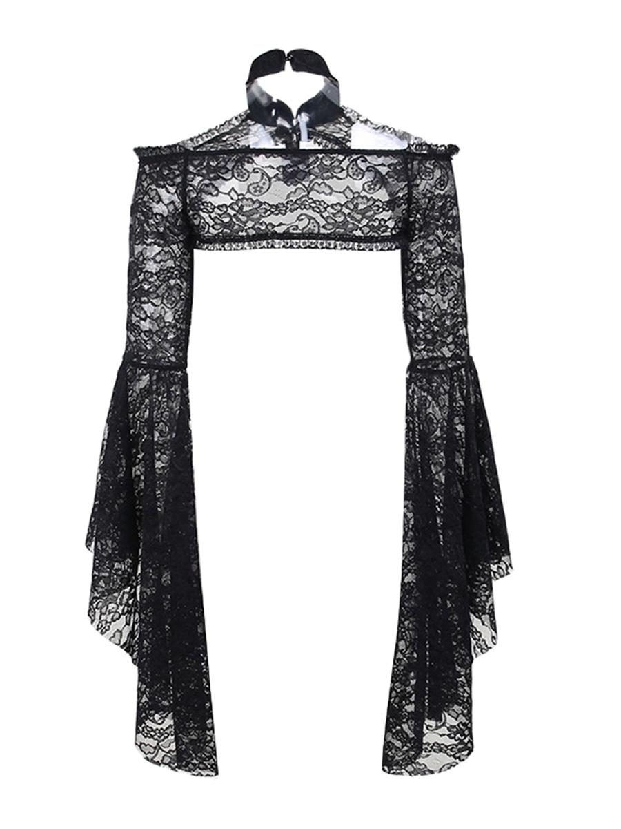 

Женский костюм на Хэллоуин Готическая Королева Кружевной Болеро Укороченные Топы для Косплея Ролевых Игр Вечеринок и Мероприятий M чёрный