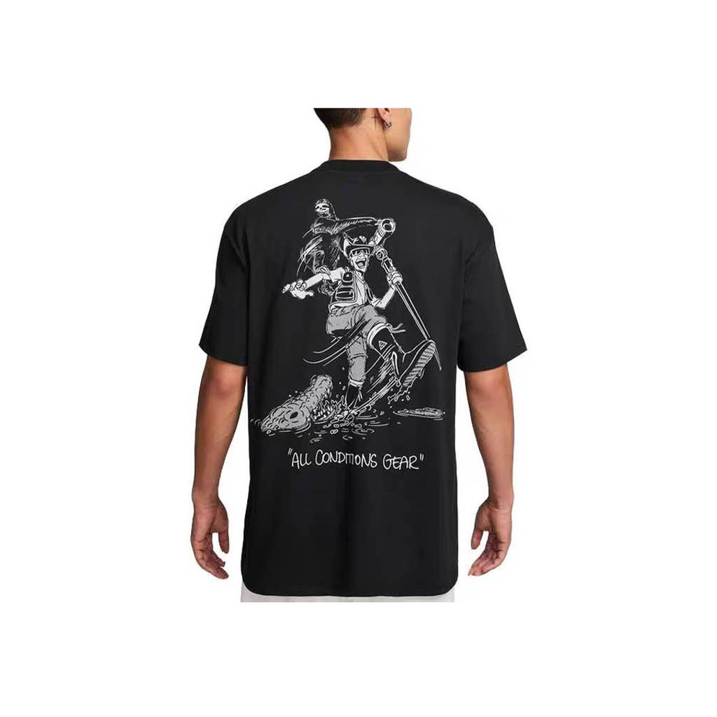 Nike SS25 Comfortable Round Neck Sports Casual Short Sleeve T-Shirt Men Tops Black HJ0801-010