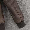 Flight Suit A2 Soft Genuine Cow Men Leather Jacket Brown Aviator Bomber Jackets Man Coat Spring Autumn