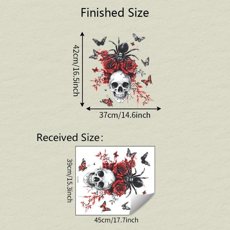 

Хэллоуин Персонализированный Череп Роза Спальня Праздничная Атмосфера Декоративные Наклейки на Стену