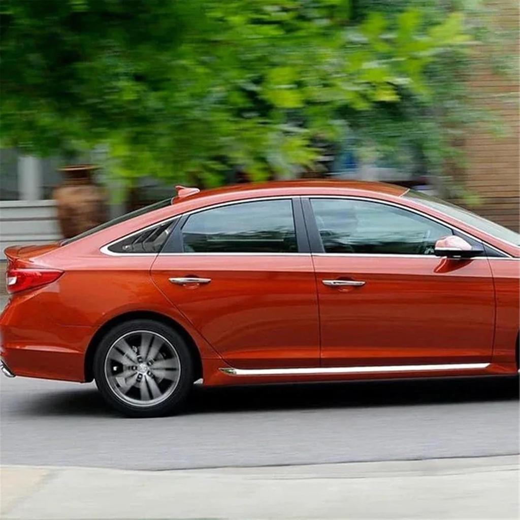 Compatible with Hyundai Sonata 9th Sedan 2015-2019 Car Rear Louver Window Side Shutter Cover Trim Sticker Vent Scoop Blind Shades ABS Carbon(Carbon)