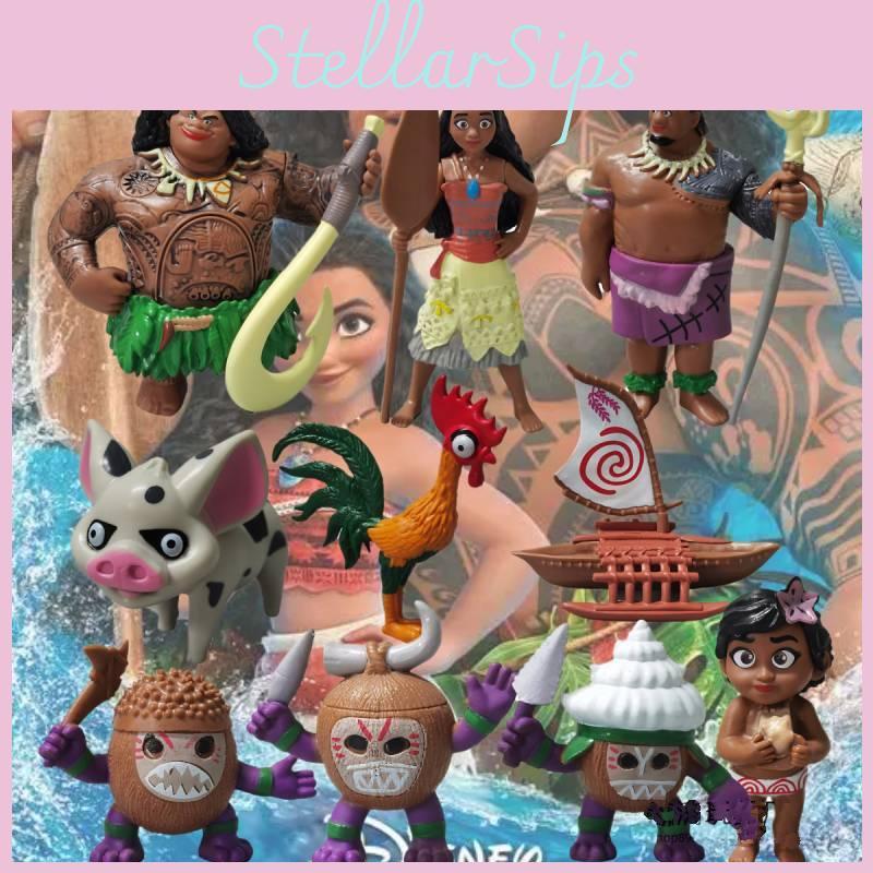 Figurine Moana 10pcs Anime Statuary Cake Ornament Christmas Gifts Garnish Toys