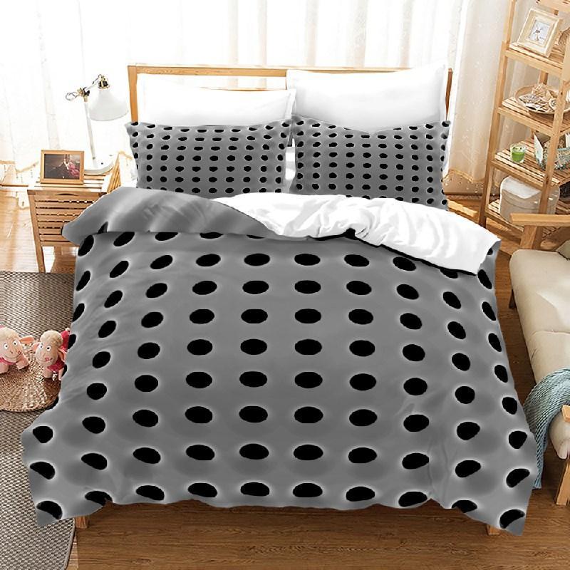 Honeycomb Duvet Cover Set Pink Geometry 3D Printed Bedding Set Polyester Cool Style Double Queen King Quilt Cover For Boys Adult