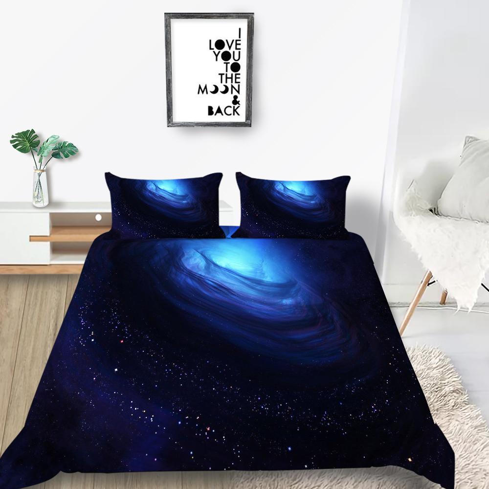 Sternenhimmel-Bettbezug, atmungsaktive Heim-Tagesdecken mit Kissenbezug, luxuriöser Bettbezug für Kinder, einzigartiges Design, Bett-Sets