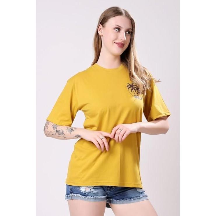 Camiseta Informal para Mujer Mezcla de Algodón Estampado Gráfico Top Oversize Paquete de 2