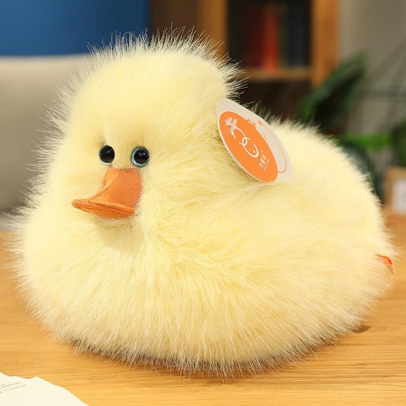 New Bruke Love Duck Fried Yellow Duck Cloth Doll Plush Doll Cross-border Gifts for Children Boys and Girls