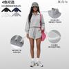 Womens Oversized Short Crop Hoodless Zip-Up Sweatshirt With Drawstring Waist Cotton Blend Streetwear Style