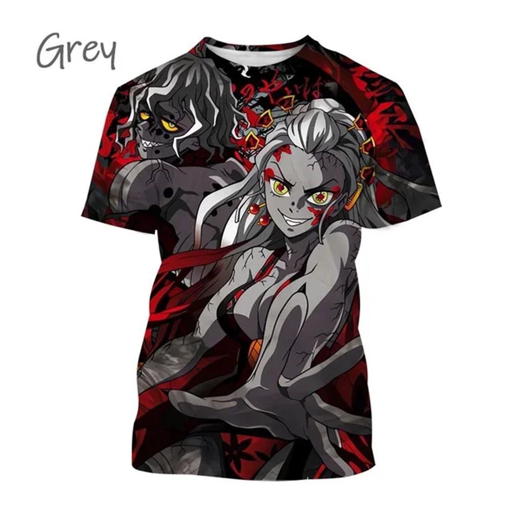 Fashion New Trend Anime Demon Slayer T-Shirt Cartoon 3D Print Short Sleeve Top Street Comfort Casual Shirt Harajuku Tees