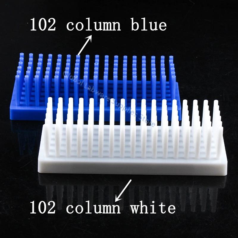 2pcs Lab 66/102column Plastic Test Stand Shelf Tube Rack 20 Holes Laboratory White Centrifuge Tubes Equipment Supplies