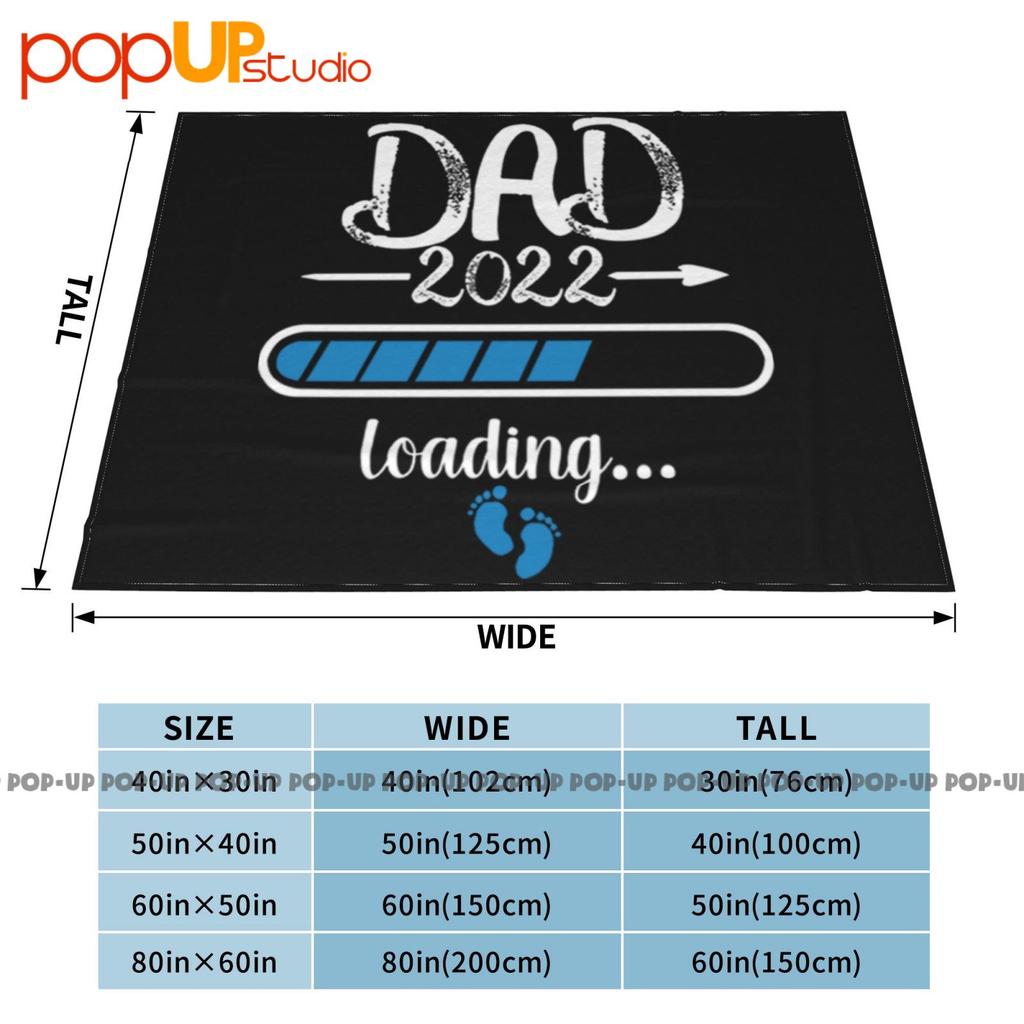 Dad 2022 Loading Dads To Be Daddy Twins Future Papa Ultra-Soft Blanket Quilt Winter Sofa Cover Bed Covers
