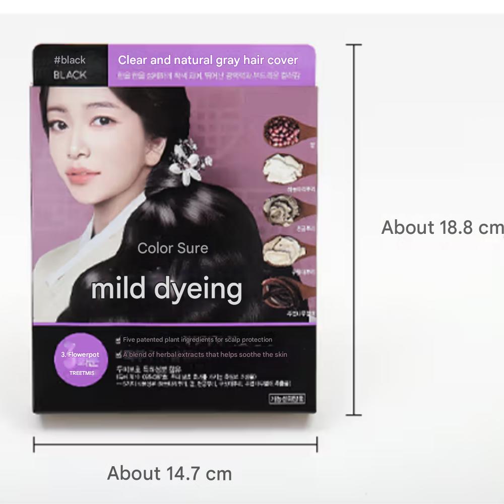 ColorSure Pouch Hair Dye Black 3-pack