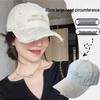 2025 Embroidered Letter Ripped Baseball Cap with Widened Brim for a Slimmer Look - Unisex Casual Soft Top Cap