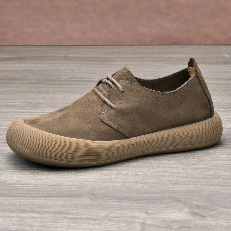 Autumn and Winter Fashion Leather Boots Soft Leather Soft Bottom Martin Boots Trendy Retro Versatile Cowhide Shoes for Men