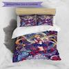 Zestaw 3 poszewek na kołdrę (1*Poszwa na kołdrę + 2*Poszewka na poduszkę, bez rdzenia), Pościel z nadrukiem Sailor Moon, Wystrój sypialni, Na każdą porę roku, Prezent urodzinowy