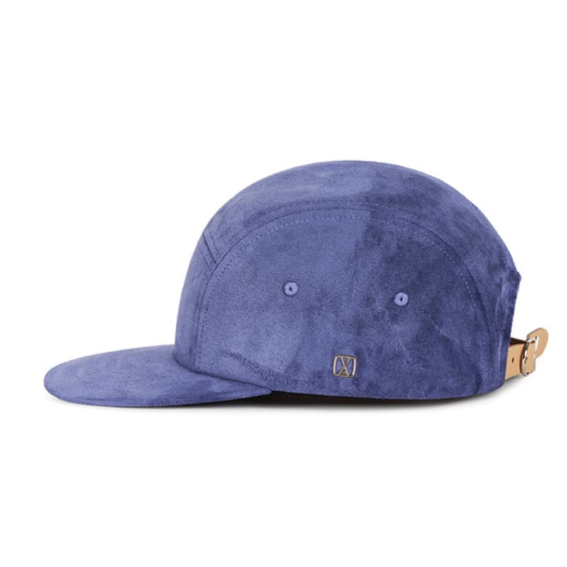 VARZAR VA Square Suede Camp Cap Navy