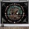 Mondphasen Lebensbaum Wandteppich Ästhetischer Mandala Wandteppich Wandbehang Böhmische Spirituelle Wandteppiche Für Schlafzimmer Yogamatten
