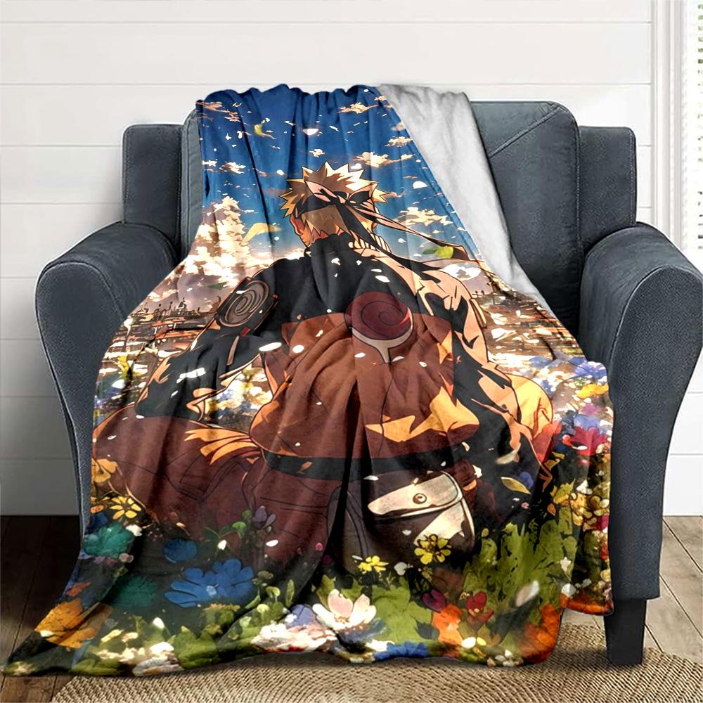 Naruto Blanket Soft Warm Cozy Suitable for Office Chair Picnics Seaside Four Seasons Multipurpose Digital Print Birthday Christmas Gift Blanket