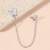 Lovely Butterfly Rhinestone Tassel Stud Earrings for Women - Trendy Minimalist Design