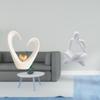 Heart Sculpture Desktop Ornament Collectible Minimalist Decorative Figurine Modern Abstract Thinker