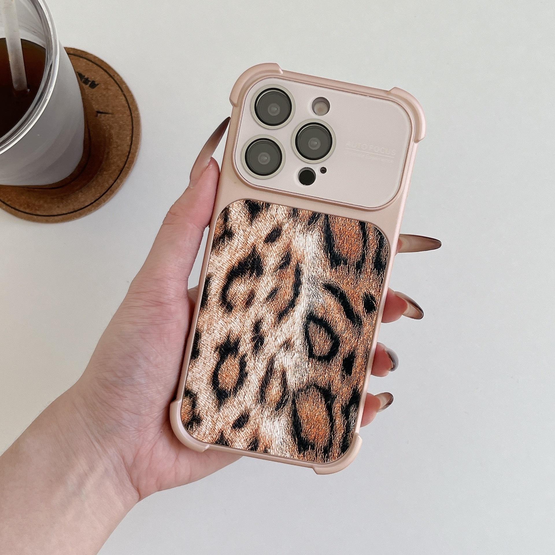 

Large Window Personalized Leopard Print Case for iPhone 16 Pro Max Apple 17 Phone Case 15/14 Four Corner Shockproof Case 17air(without Packaging