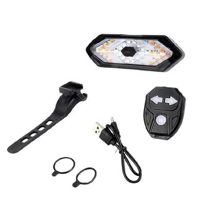 Bike Turn Signal Rechargeable Rear Bike Light Motorcycle Security Indicators for Electric Bikes Scooter