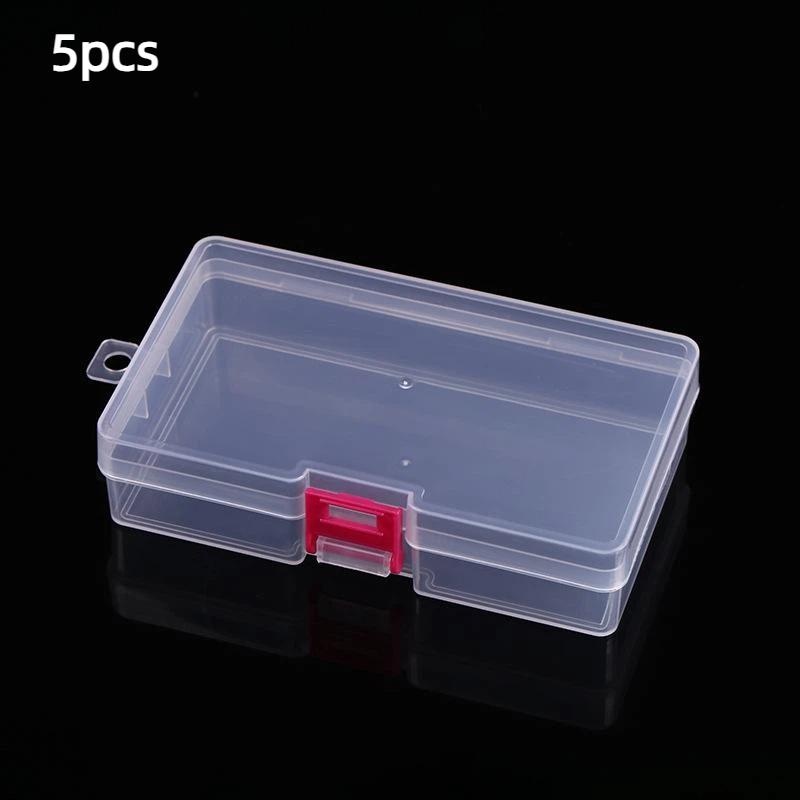 Square Plastic Transparent Storage Box Jewelry Beads Container Fishing Tools Accessories Box Small Items Sundries Organizer Case