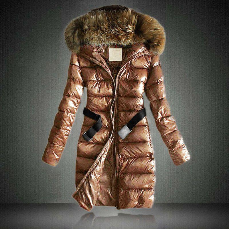 Long Womens Ladies Warm Jacket Hooded Puffer Coat Winter Casual Faux Fur