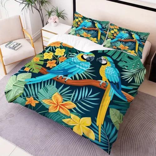Comforter Toucan Tropical With Toucan Tropical Pattern Suitable For Children Kids And Adults Soft And Breathable