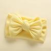 European & American Handmade Baby Hair Accessory: Large Bow Double Layer Waffle Texture Headband for Kids