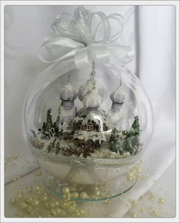 Acrylic Bauble Transparent Plastic Ball For Christmas Tree Decoration 8cm 5pcs