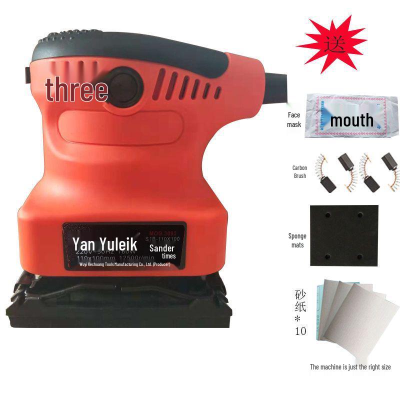 Electric Woodworking Flat Sander for Wall Putty, Rust Removal & Polishing