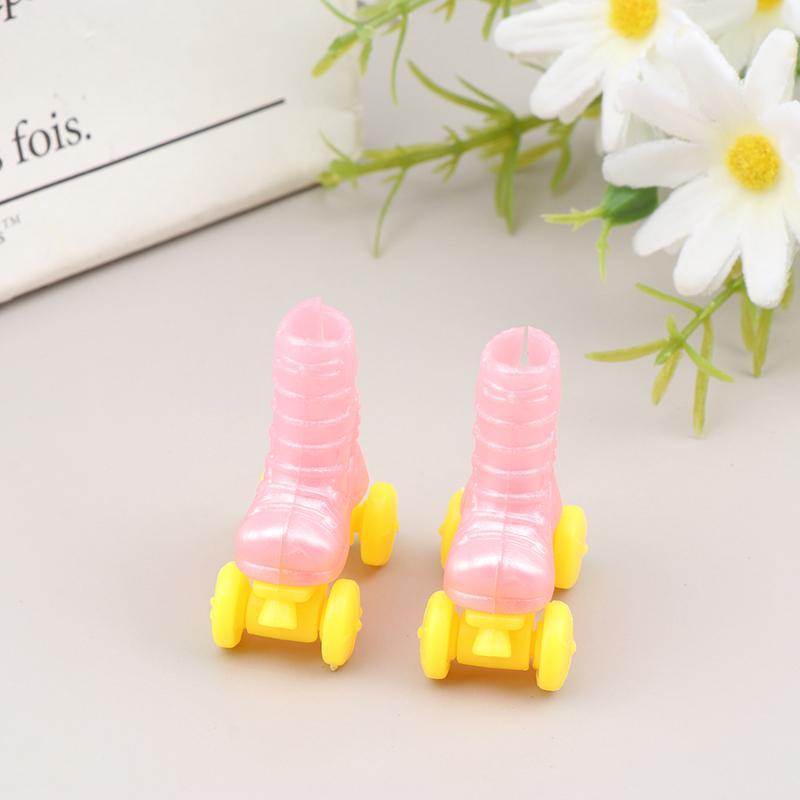 Pink Roller Skates Shoes For  Doll Fashion Short Boots Decorative Sports Toy Play Doll Accessories