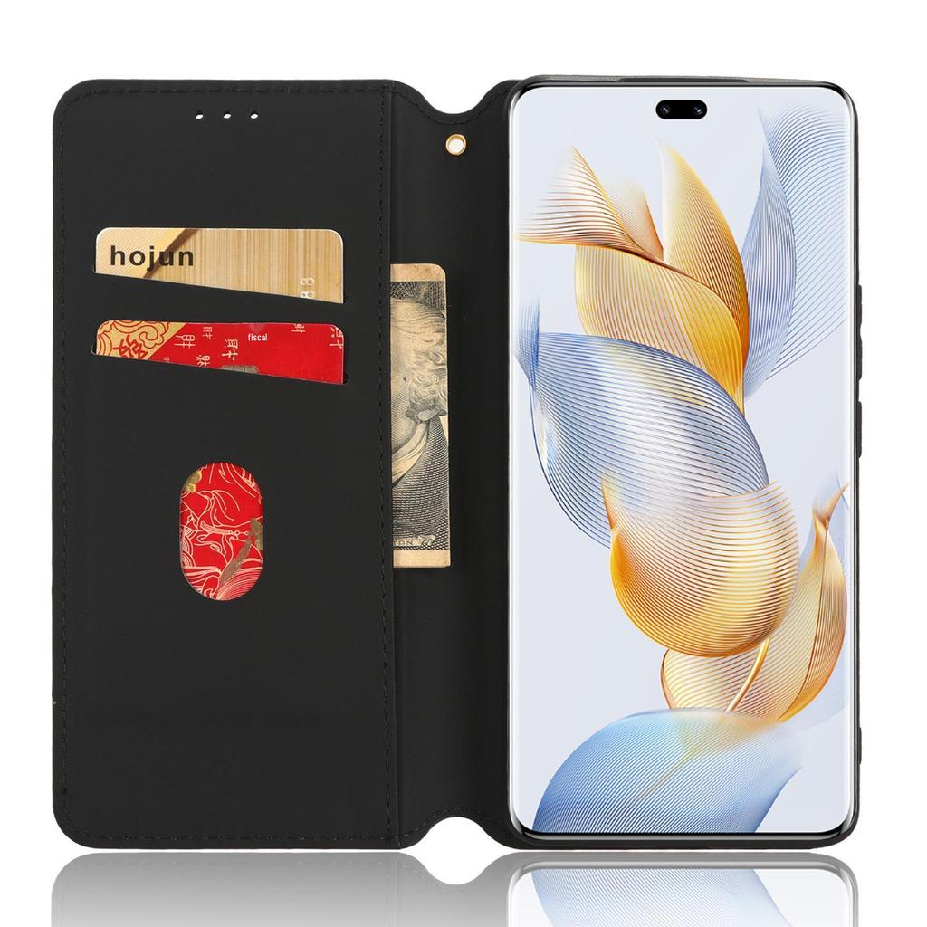 Compatible Honor 90/Pro Phone Leather Case with Card Slot, Stand, and Magnetic Closure