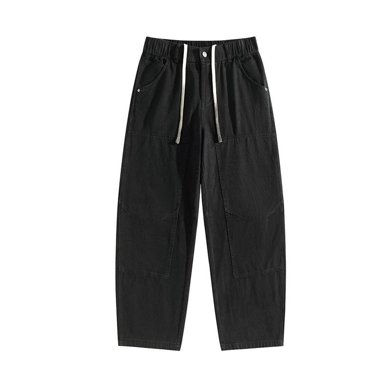 Micro-pull Pants Tooling Men's High Street Loose Solid Color Joker Slim Casual Outdoor Pants
