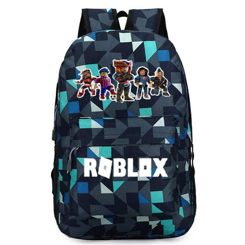 Stylish Roblox Backpack For Kids Featuring A Vibrant Cartoon Pattern And Large Capacity