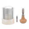 Beading Tool Jewelry Milgrain Tool Set Milgraining Wheels Wooden Handle Vise Stone Setting Milgrain Edges for Jewelry