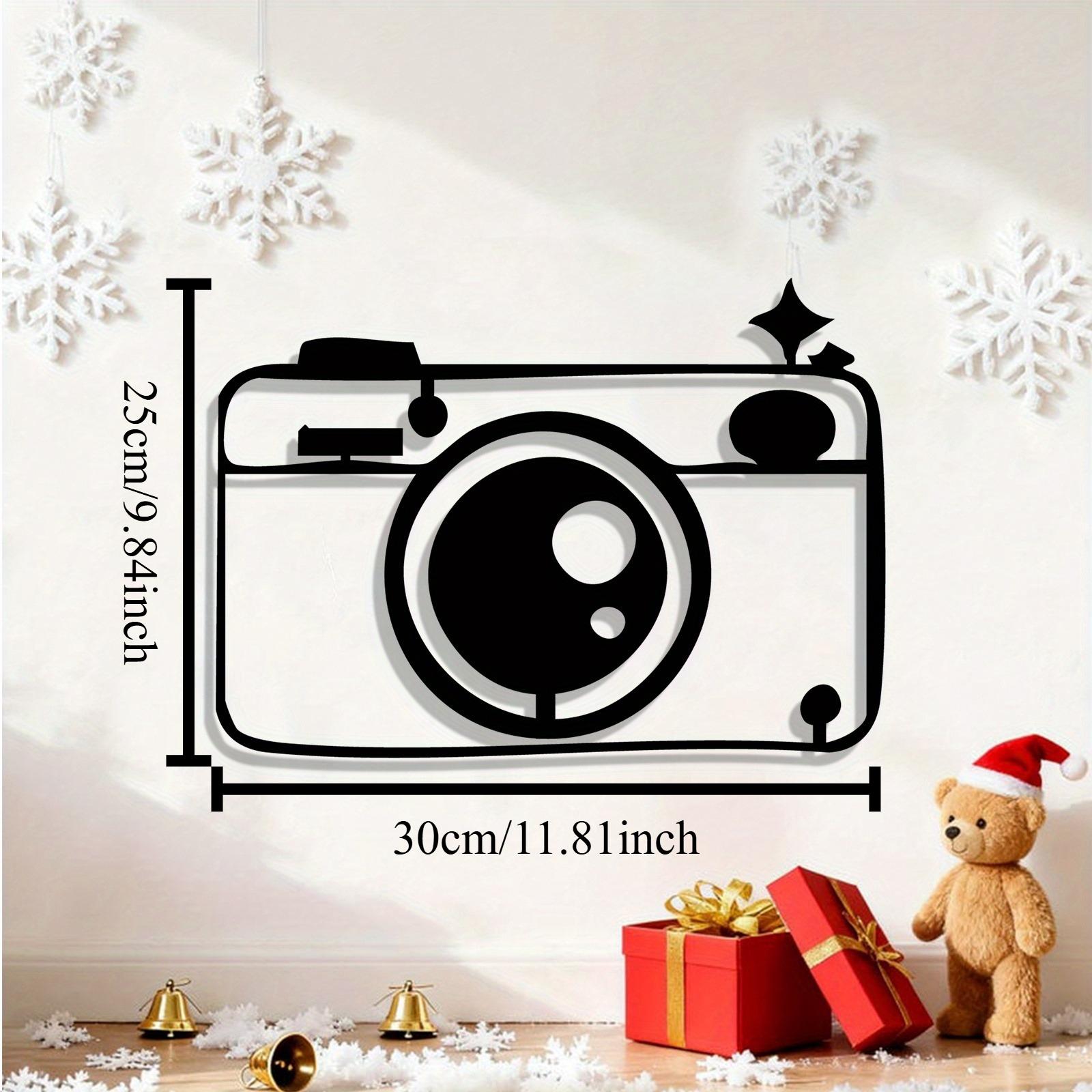 1pc Retro Camera Metal Wall Art Weather Resistant Photography Lover Gift 12in