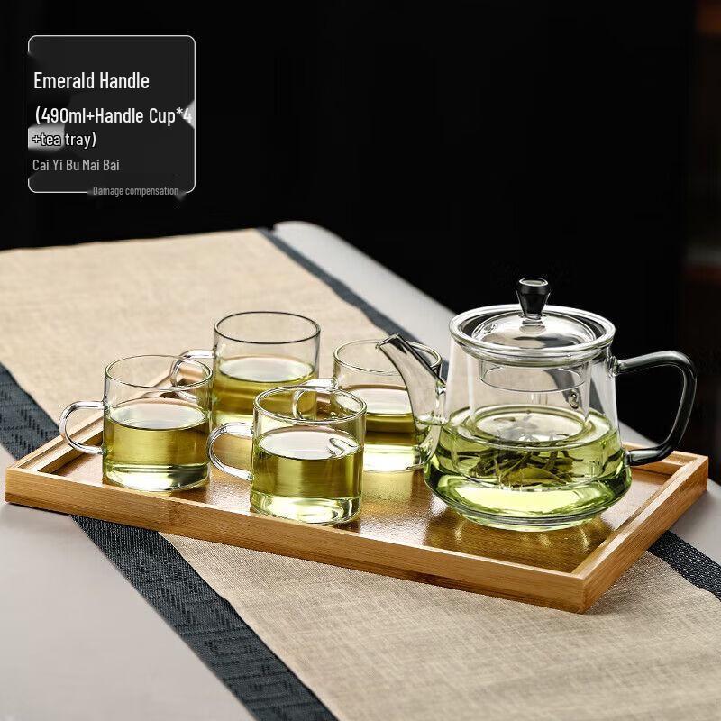 Qianyu Heat-Resistant Borosilicate Glass Teapot & Tea Set