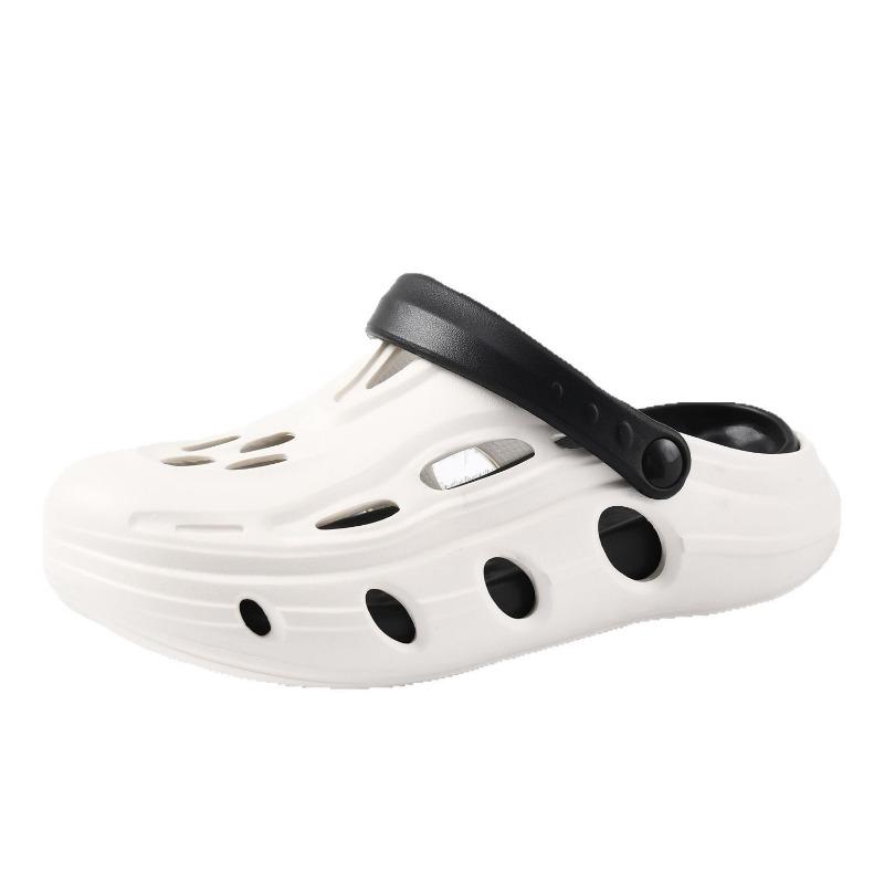 Thick-soled hole shoes men's summer non-slip beach outdoor cool slippers leaking shoes men's sandals