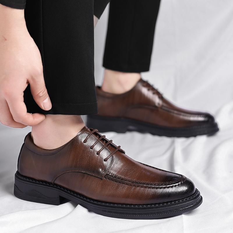 

Модные мужские туфли на шнуровке, оксфорды, мужские формальные оригинальные кожаные итальянские туфли для мужчин, элегантные повседневные деловые роскошные мужские туфли 10 коричневый