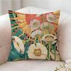 Painted Flowers Pillow Case Pillowcase, Double-Sided Printed, Sofa Cushion, Bedroom Headboard Pillow