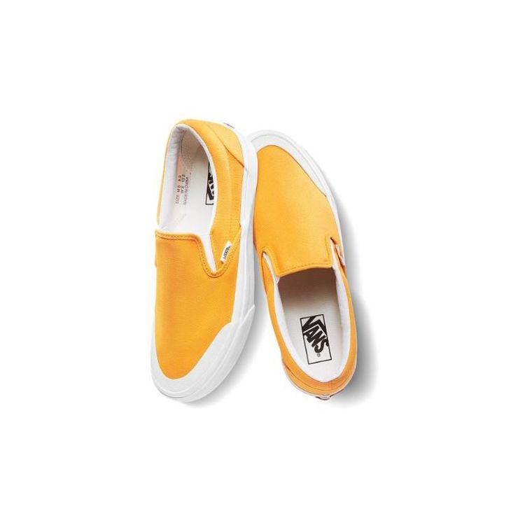 Vans Slip-On Series 138 Retro Street Low-Top Skate Shoes Unisex sneaker Leaf-Yellow VN0A3TKBUVF
