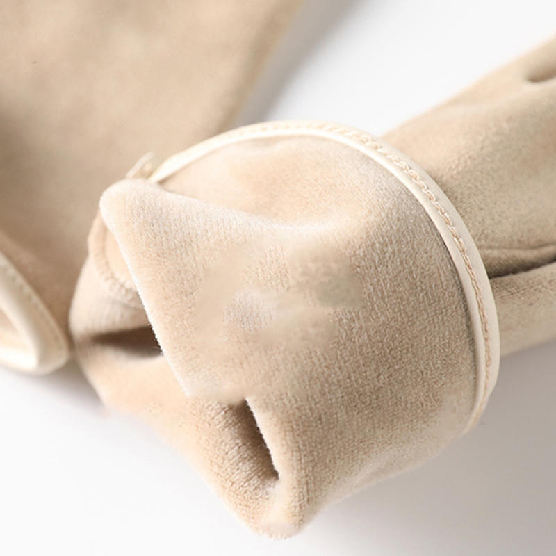 Women Winter Warm Breathable Padded Gloves Plush Cotton Gloves Cold Resistance Thickened Padding Bicycle Touch Screen Gloves