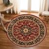 Persian Bohemia Luxury Pattern Round Carpet Washable Decoration Home Light Rug Bedroom Chair Mat Retro Carpets for Living Room