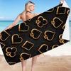 Dice Card Series digital-printed polyester Superfine fiber double-sided fleece Beach vacation bath towel, beach towel