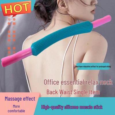 Rulou Fascial Curvat din Silicon: Masaj pentru arderea grăsimilor și baston Guasha (Model 2025)