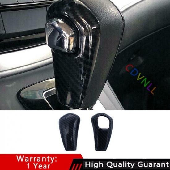 Для Honda CRV CR-V 2012-2016 ABS Карбоновое волокно Накладка на ручку переключения передач 2*