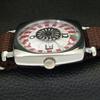 VINTAGE REFURBISHED HAND-WINDING ROULETTE SWISS MENS WHITE DIAL WATCH a700917-5 R205a-a700917