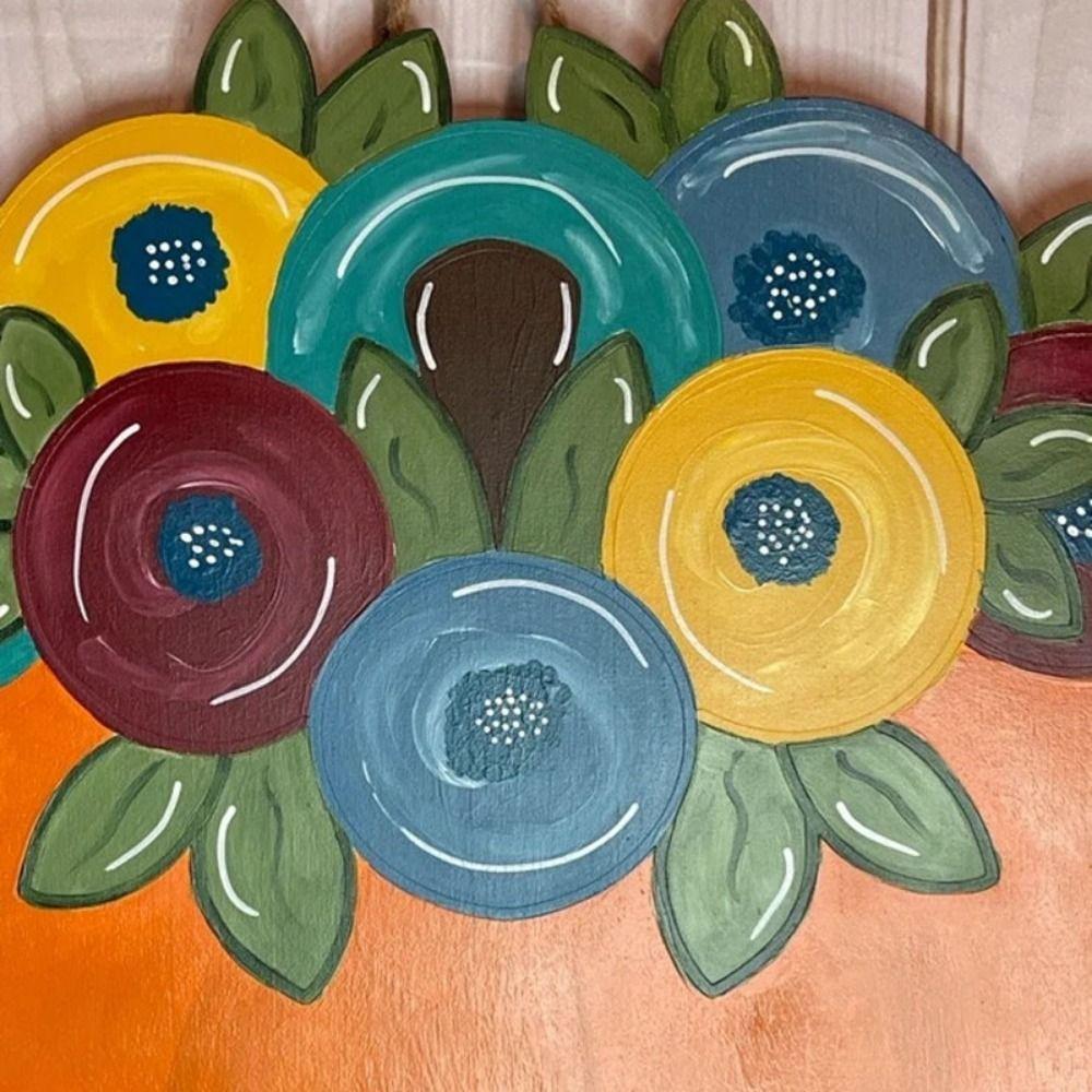 With Rope Wooden Pumpkin Door Plate Reusable Halloween Hanging Ornaments  Layout Decor